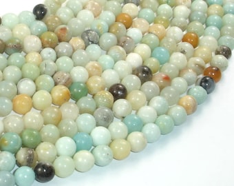 Amazonite Beads, 6mm (6.6mm) Round Beads, 15.5 Inch, Full strand, Approx 60 beads, Full strand, Hole 1 mm (111054015)