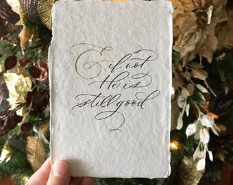 Calligraphy Print on Handmade Paper // 4x6