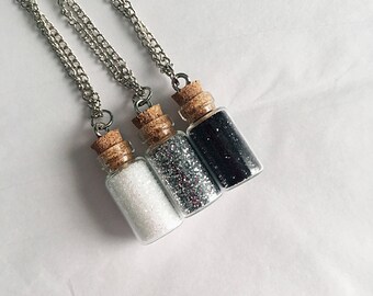 Glitter Bottle Necklace • Glitter Necklace • Bottle Necklace