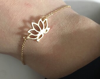 Bracelet gold - lotus