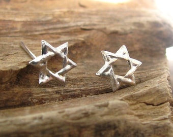 Star of David earrings, stud earrings, silver jewelry, Silver Star of David ,Star of David jewelry, magen David earrings, Jewish jewelry