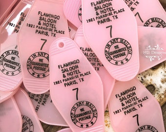 Flamingo Saloon and Hotel motel key fob