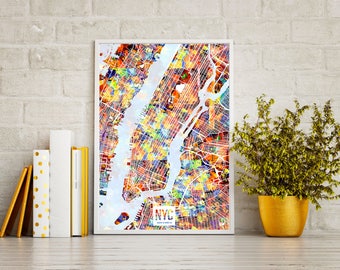 Chroma Studies - Colors of New York Map Poster (Offset print)