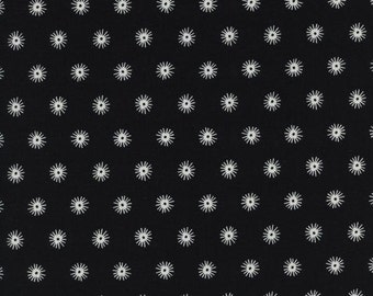 Black and White Fabric, White Circle Fabric, Fabric By the Yard, Fat Quarter Fabric, Half Yard, Black Fabric, Cotton and Steel, Yardage
