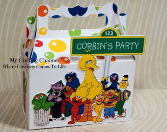 Set of 12 SM Sesame Street Birthday Treat Box Sets,Sesame Street,Birthday Treat Boxes,Birthday
