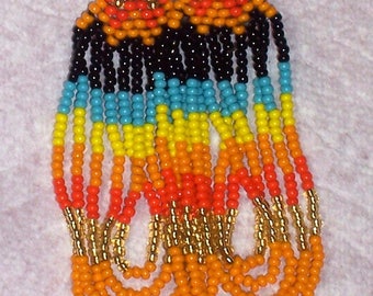 Native American Beaded Loop Earrings