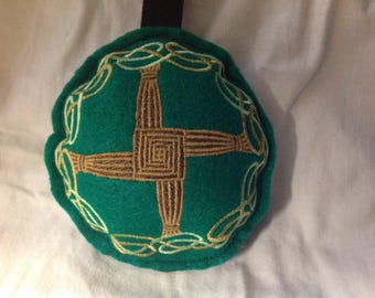 Embroidered Brigid's Cross Stuffie, Ornament