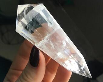 Fully Polished Clear Quartz Vogel Point Wand