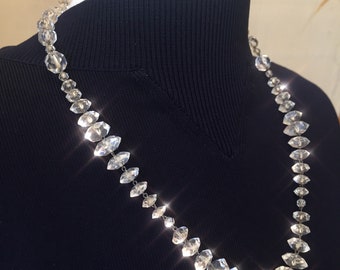 1940s 50s graduated crystal necklace