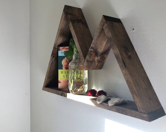 Floating Mountain Shelf - Perfect for your new Nursery, office, or living room. Wall Decor for any theme.