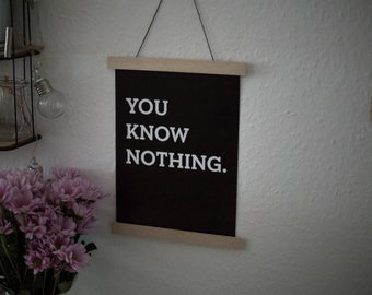 DIN A4 poster You know nothing