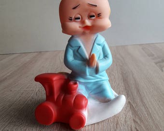 vintage rubber toy chicco