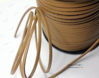 10 Yards 3mm Coated Faux Suede Leather, Camel Coated Suede Leather CS3M172