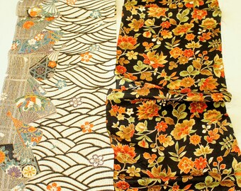 Vintage Japanese Silk Kimono Fabric | Patchwork Lot 109