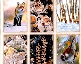 29 leaf 3d predecoupee wintery and snowy MERRY CHRISTMAS