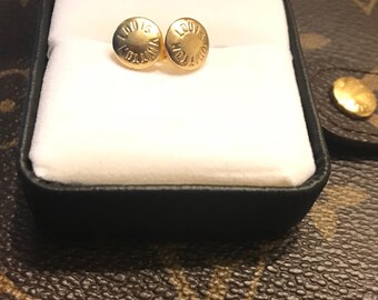 Up cycle Authentic Louis Vuitton rivet earrings