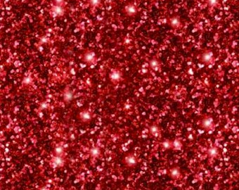 New Red Sparkles faux glitter Euro imported cotton lycra custom knit fabric
