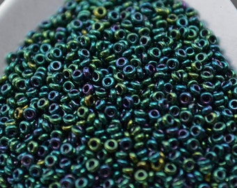 Demi Round Toho Seed Beads size 11 - Higher Metallic June Bug #506 (2"tube)