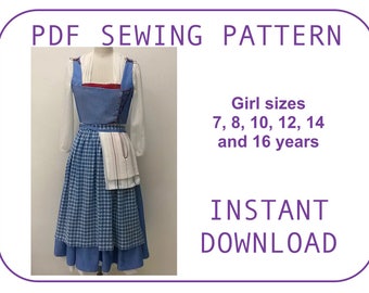 Belle dress pattern | Etsy