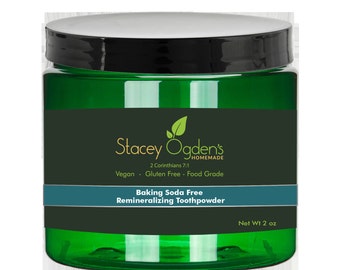 Baking Soda Free Remineralizing Toothpowder Cavities Fluoride Free Baby Kid Adult Toothpaste