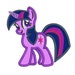 My Little Pony Twilight Sparkle Applique, Machine Embroidery Design - 5 Sizes