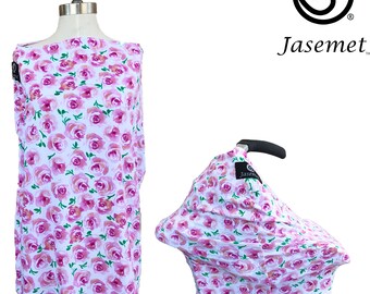 Nursing Cover Scarf, Breastfeeding Scarf, Nursing Poncho, Nursing Scarf, Breastfeeding Cover, Pink Rose, Jasemet Cover