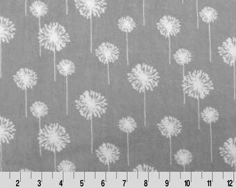 Premier Dandelion Cuddle in Silver and Snow from Shannon Fabric