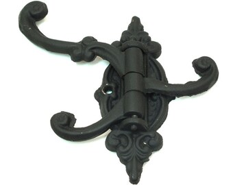 Cast Iron Swivel Hook Black Single