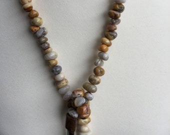 Natural Lariat Necklace, Handmade Gemstone Lariat, Edinburgh Jewellery Designer, K Brown Jewellery