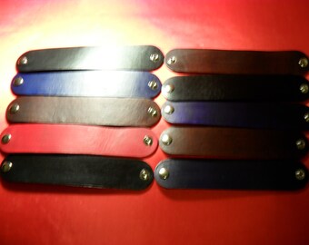 Ten 1 1/2" Wide Dyed or BLANK for LEATHER BRACELET