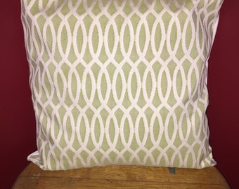 Hand-Made Mint & Ivory 18"x18" Pillowcase
