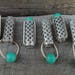 Set of 6 Vintage Hair Curlers, Old Hair Curlers with Green Plastic Balls, Retro Hairstyle Аccessories