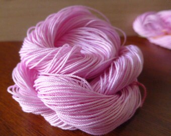 Pink Candy, Support Brussel, hand dyed thread, HDT,Size 20, tatting, crochet, lacemaking, tassel, scrap-booking, pink, craft, cotton, thread