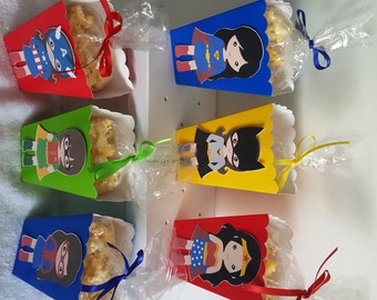Girl Super Hero Snack Boxes - Set of 10