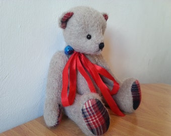 Artist teddy bear Tony - OOAK artist mohair bear 24 cm or 9,4 inches, handmade teddy bear, OOAK teddy bear