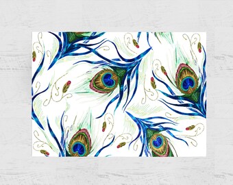Peacock Rug, Area Rug, Throw Rug, Peacock Feathers, Peacock Design, Peacock Decor, Rugs