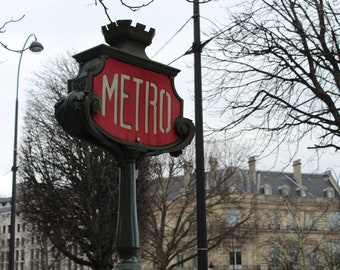 Vintage Parisian Metro Sign (Digital File)