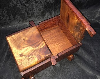 Curly koa and curly eucalyptus dovetailed box