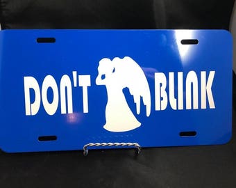 Dr Who inspired Don't blink license plate