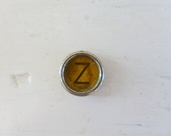 Typewriter key, Letter Z, vintage key, vintage supplies, cute key