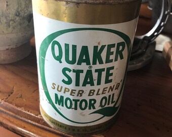 Full Quaker State Oil Can