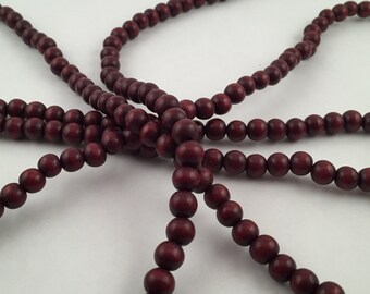 Beads, Brown Wood Beads, Wood Beads, Wooden Beads, Dark Brown Wooden Beads, 8mm Wood Beads, Brown Beads, Round Brown Beads