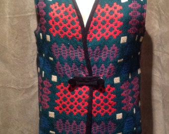 1960s / 70s Welsh Tapestry Waist Coat / Vest