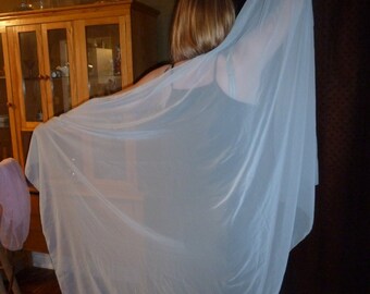Seafoam Green Chiffon Belly Dance Veil