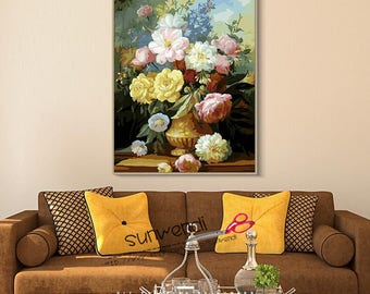 Digital painting diy, Oil painting, adult children coloring hand-painted paintings, decorative hand-painted oil painting