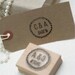 Initials And Date Wreath Custom Rubber Stamp, Wedding Stamp