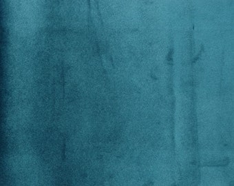 Teal color, Micro Velvet Fabric,Drapery, Upholstery luxury fabric, 60" wide, sold by the yard, Free Shipping in USA