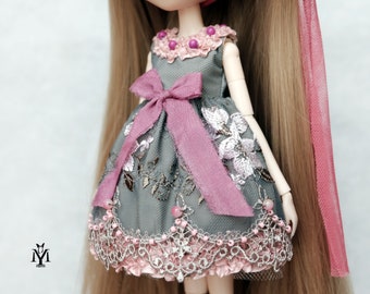 Pullip dress / Blythe dress "Prickly Rose"