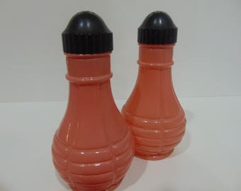Vintage Hazel Atlas Pink Salt and Pepper