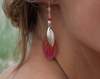 Earrings - Petals of Alstromeria - 925 Silver